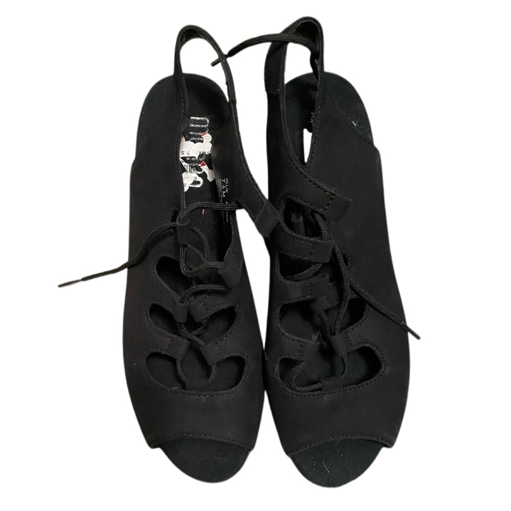 Munro Jillie Black Open Toe Heel - 7.5 M - Picture 2 of 2